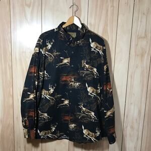Magellan Sportswear Deer Collared Long Sleeve Shirt XXL